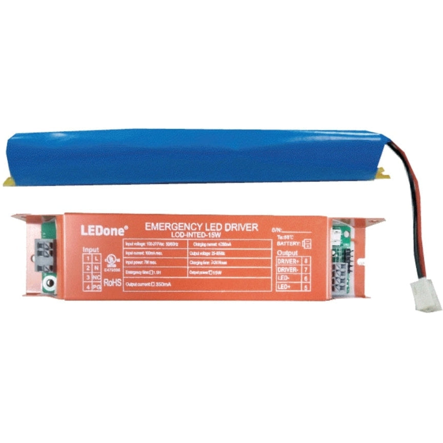 15W LED Emergency Battery and Driver Two Piece - LEDone - CSLED