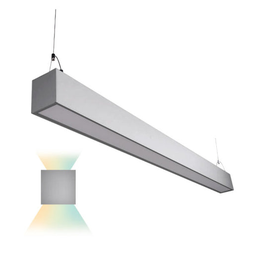 LED Linear Commercial Fixture - Metallic Silver Housing