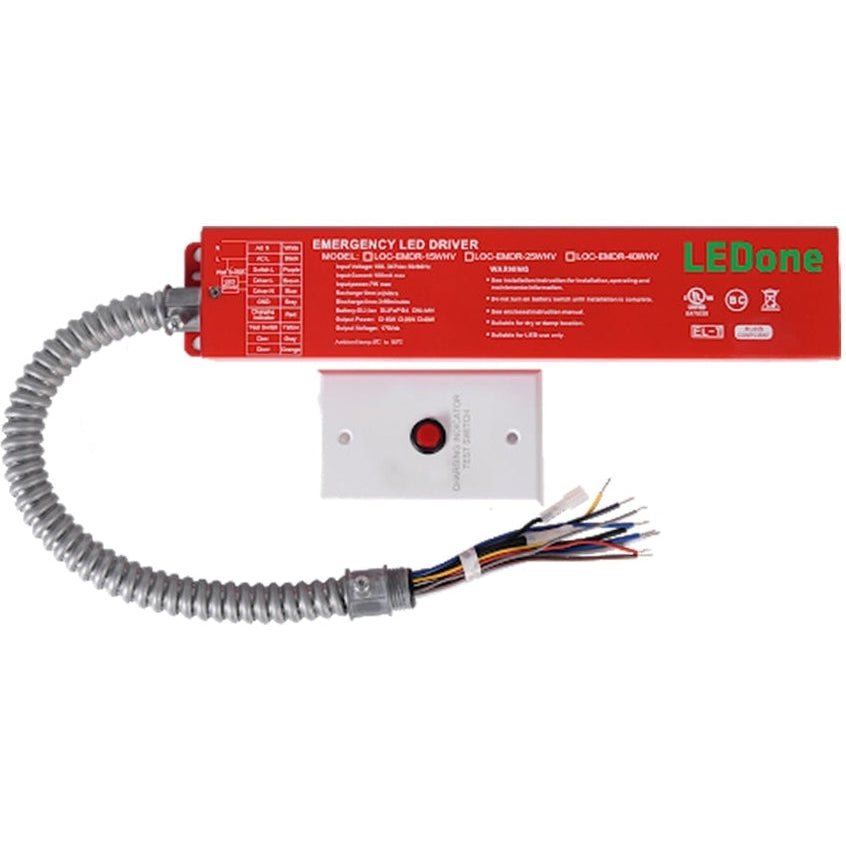 25W LED Integrated Emergency Driver and Battery (High Voltage Output) - LEDone - CSLED